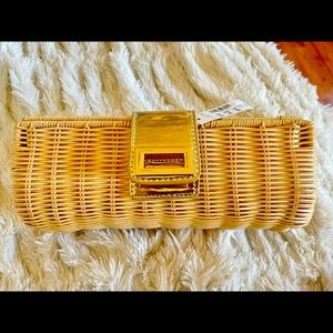 J. Crew Straw Havana Clutch